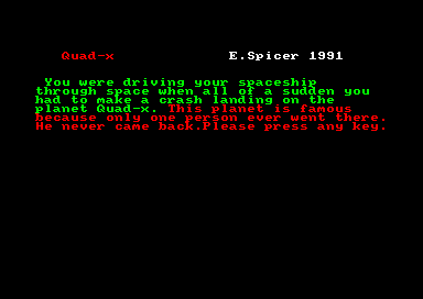 Quad X for the Amstrad CPC