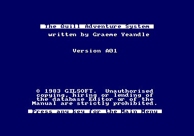 The Quill for the Amstrad CPC