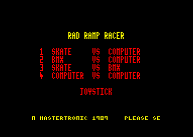 Rad Ramp Racer for the Amstrad CPC