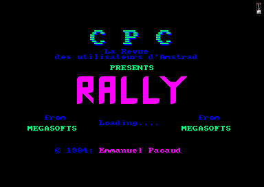 Rally for the Amstrad CPC