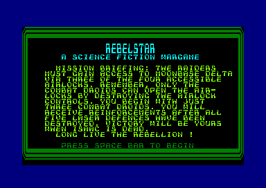 Rebelstar for the Amstrad CPC