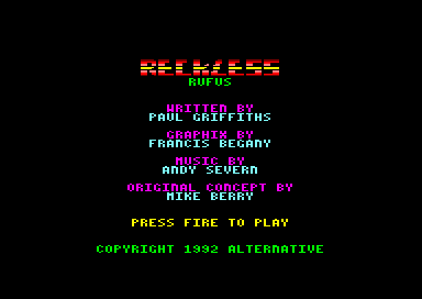 Reckless Rufus for the Amstrad CPC