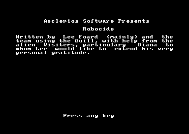 Robocide for the Amstrad CPC
