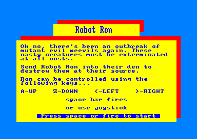 Robot Ron for the Amstrad CPC
