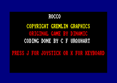 Rocco for the Amstrad CPC