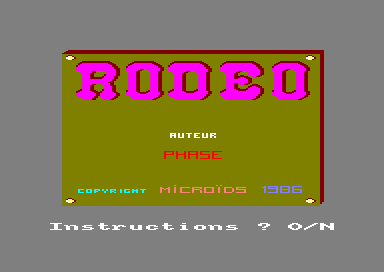 Rodeo for the Amstrad CPC