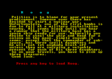 Roog for the Amstrad CPC