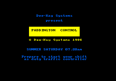 R.T.C. Paddington for the Amstrad CPC