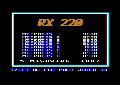 RX 220 for the Amstrad CPC