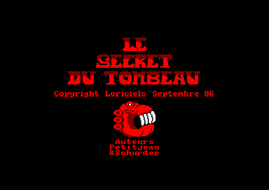 Le Secret Du Tombeau for the Amstrad CPC