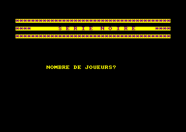 Serie Noire for the Amstrad CPC