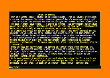 Shade of Swords for the Amstrad CPC
