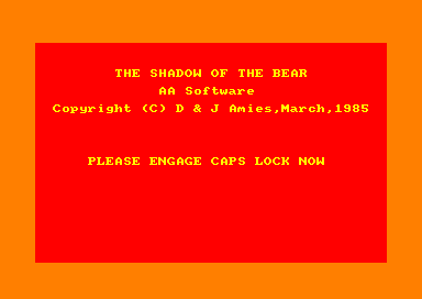 Shadow of the Bear for the Amstrad CPC