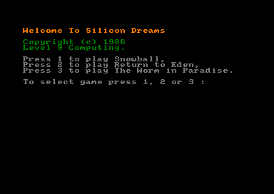 Silicon Dreams for the Amstrad CPC