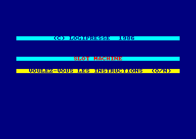 Slot Machine for the Amstrad CPC
