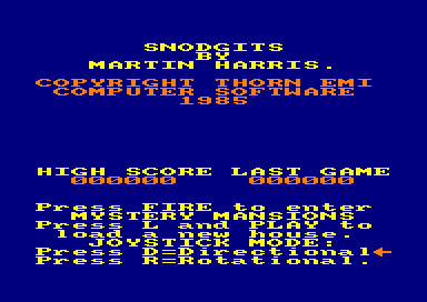 Snodgits for the Amstrad CPC