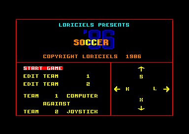 Soccer 86 for the Amstrad CPC