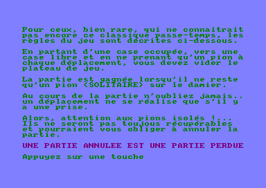 Solitaire for the Amstrad CPC