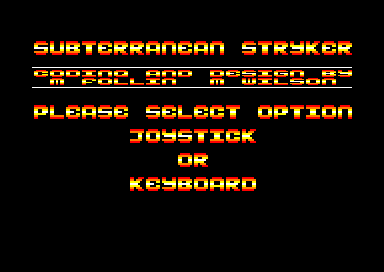 Subterranean Stryker for the Amstrad CPC