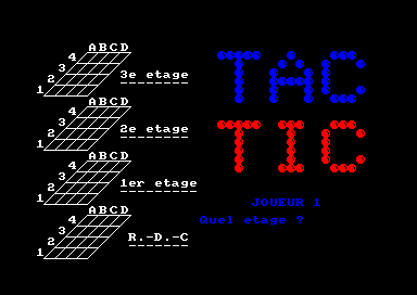 Tac Tic for the Amstrad CPC