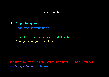 Tank Busters for the Amstrad CPC