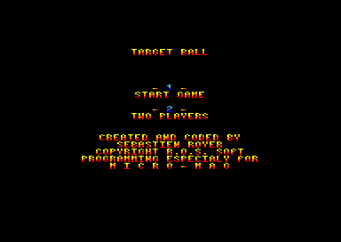 Target Ball for the Amstrad CPC