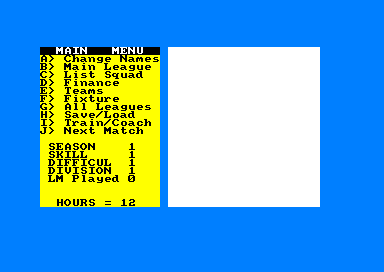 Treble Champions for the Amstrad CPC