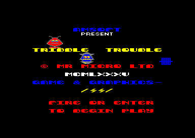 Tribble Trouble for the Amstrad CPC