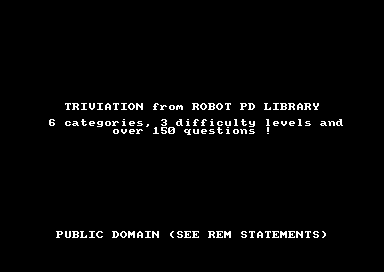 Triviation for the Amstrad CPC