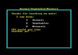 Animal Vegetable Mineral for the Amstrad CPC