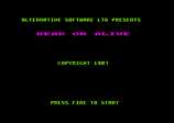Dead or Alive for the Amstrad CPC