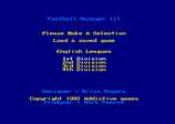 Football Manager 3 for the Amstrad CPC
