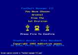 Football Manager 3 for the Amstrad CPC