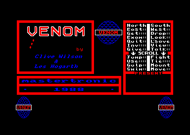 Venom for the Amstrad CPC