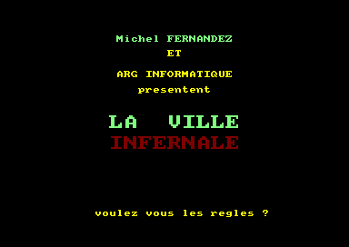 La Ville Infernale for the Amstrad CPC