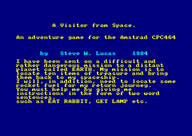 Visitor from Space for the Amstrad CPC