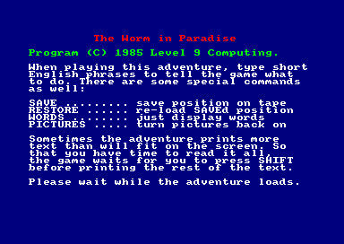 Worm in Paradise for the Amstrad CPC