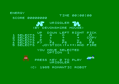 Wriggler for the Amstrad CPC