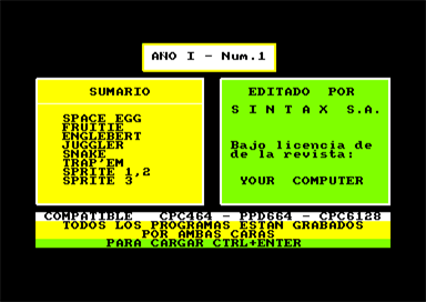 Your Computer Issue 1 for the Amstrad CPC