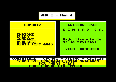 Your Computer Issue 4 for the Amstrad CPC
