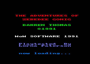 The Adventures of Zebedee Gonig for the Amstrad CPC